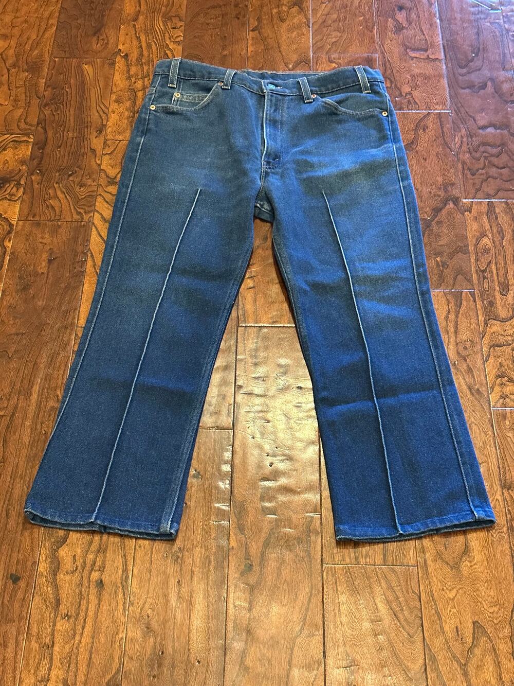 VTG Levi’s 517 Jeans Orange Tab 1997 USA Center Seam Flare W32 L24